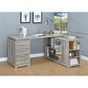 Vynxaria 3-Drawer L-Shaped Desk with Storage Shelves, Corner Workstation for Home Office Organization - 4 of 4