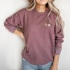 Simply Sage Market Women's Graphic Sweatshirt Embroidered Flower Cluster - 2 of 4