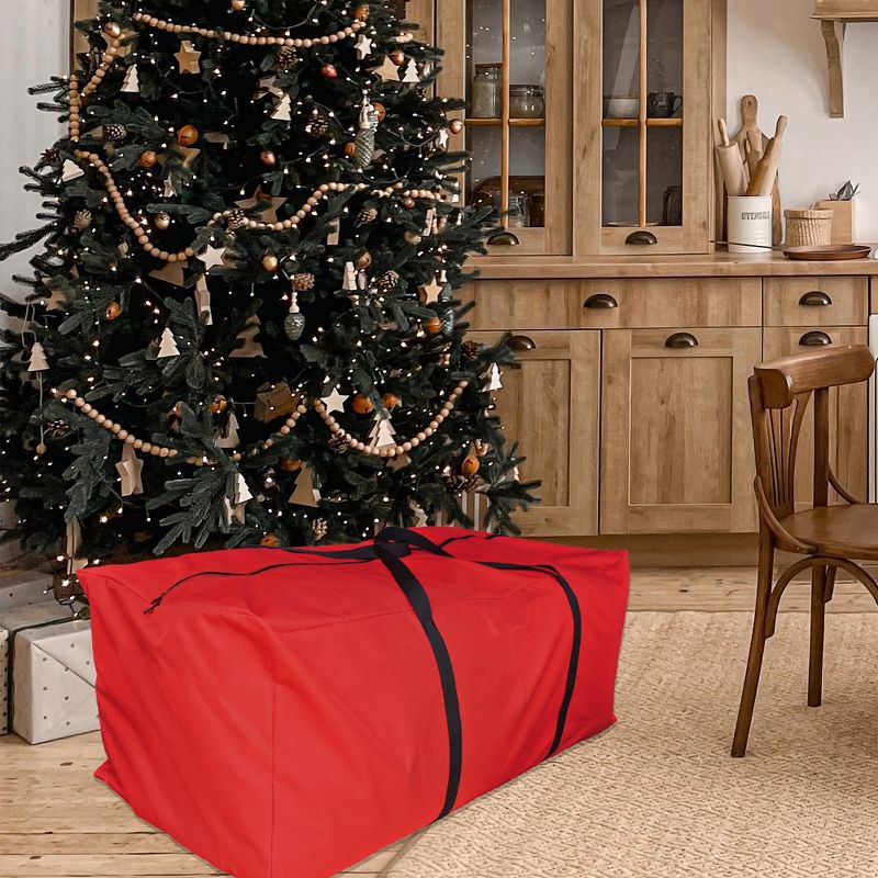 Northlight Large Red Christmas Holiday Storage Bag, 3 of 6