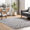 Nuloom Dottie Moroccan 4x6 Shag Indoor Area Rug for Living Room Bedroom Dining Room Nursery Kitchen, Grey/Ivory - 2 of 4