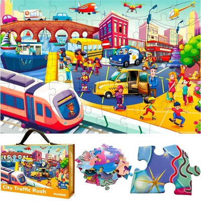 QUOKKA 48 Pieces Giant Floor Puzzles for Kids Ages 3 4 5 Years Old - 2x 3Feet