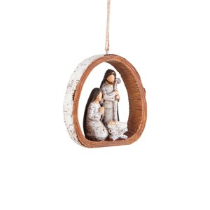 Gallerie II Rustic Nativity Christmas Xmas Ornament - 1 of 2