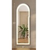 FONTOI Floor Standing Mirror with Stand, Wall Mirror, Wall Mounted Mirror, Makeup Mirror for Bedroom, Cloakroom, White, 19.6"*0.9"*62.9" - 3 of 4