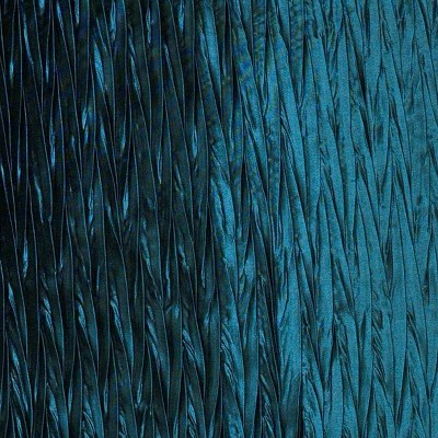 Peacock Blue Crinkled Texture Square Throw Pillow