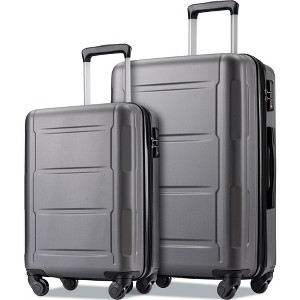 20inch+24inch Suitcase Set Of 2, Lightweight ABS Expanable Luggage with 3-digit Lock & Spinner Wheels for Travel - 1 of 4