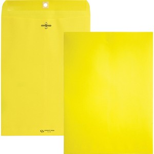 Quality Park Fashion Color Clasp Envelope 9 x 12 28lb Yellow 10/Pack 38736 - 1 of 1