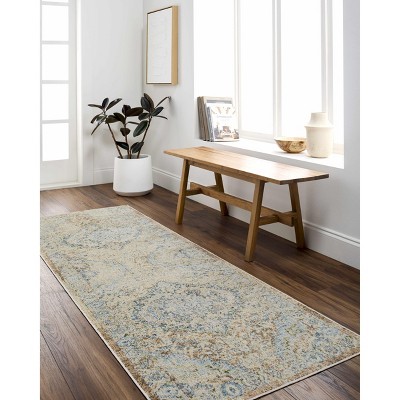 Hauteloom Aurum Hallway, Kitchen Machine Washable Runner Rug - Traditional