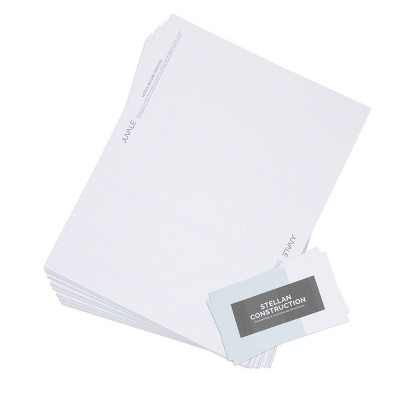 Juvale 100 Pack Perforated Printable 3x5 Inserts for Self Adhesive Business Sleeves, White, include 300 Cards