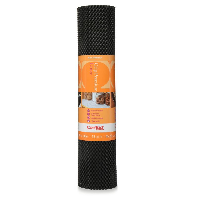 Con-Tact Brand Grip Premium Non-Adhesive Shelf Liner- Thick Grip Black (18&#39;&#39;x 8&#39;), 3 of 6