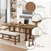 Anybear 76inch 6pc Extendable Dining Table Set Trestle Kitchen Table Set - 2 of 4
