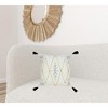 HomeRoots 20" X 20" Off-White Black And Cream 100% Cotton Geometric Zippered Pillow - 2 of 4