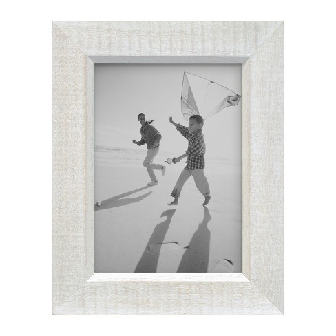 White Wash Effect Photo Picture Frame with Ivory Mount Choose size 