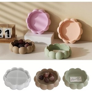 JDICTION Bowl Resin Molds, Flower Silicone Mold for Epoxy Casting, DIY Irregular Jewelry Dish, Tealight Candle Holder, Candy Container Tray - 1 of 4