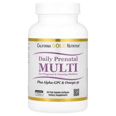California Gold Nutrition Prenatal MultiVitamin, 60 Fish Gelatin Softgel