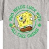 Boys' - SpongeBob Squarepants - Who Needs Luck With This Charm Short Sleeve Graphic T-Shirt - 2 of 4