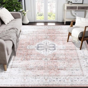 Washable Runner Rug – Low Pile, Non-Slip Vintage Carpet for Kitchen, Entryway, Hallway, Laundry Room, or Bathroom - 1 of 4