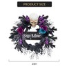 Halloween Wreaths for Front Door, Fall Wreath for Indoor Outdoor, Home Festival Halloween Wall Door Decorations - 2 of 4