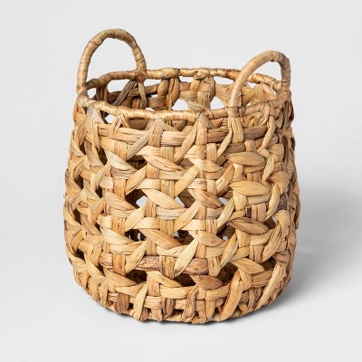 Decorative Cane Pattern 8 Sided Open Weave Basket Natural - Threshold™