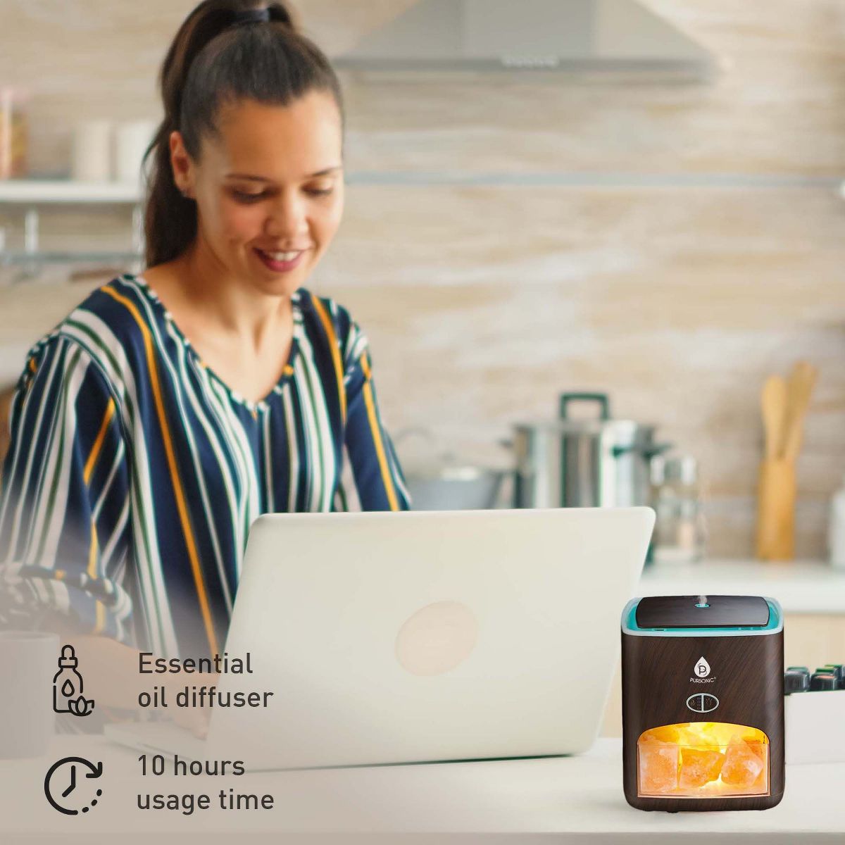 Tranquil Mist Bundle: 3-in-1 Salt Diffuser & Essential Oil Set - thumbnail 2