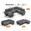 Dyonery 110" Modular Sectional Sleeper Sofa: L-Shaped, 7-Seat Chenille, Pull-Out Bed, USB Ports, Cup Holders, Storage Chaise, Tool-Free Setup - 2 of 4