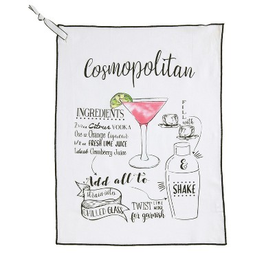 Cosmopolitan Tea Towel,White