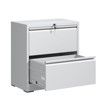 2 Drawer Lateral File Cabinet with Lock, Metal Lateral Filing Cabinet for Home Office, Filing Cabinets for Letter/Legal/A4/F4 Hanging Files (White) - 3 of 4