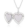 Ross-Simons Sterling Silver Heart Locket Necklace With 14kt Yellow Gold Cross - 4 of 4