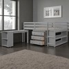 Full Size Loft Bed with Storage Drawers, Bookshelf, and Rolling Desk, Pine Wood Frame, No Box Spring Needed - 4 of 4