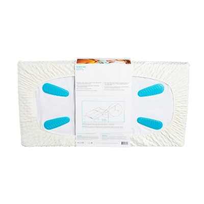 White Waterproof Contoured Diaper Changing Pad with Cover