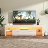 NicBex TV Stands for Living Room,LED Light Entertainment Center with Cabinets,TV Console for Living Room, Bedroom, Home - 2 of 4