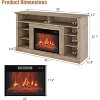 Garvee 67" Gray Electric Fireplace TV Stand with Mantel and Cabinets, Fits TVs Up to 67", Remote 18” Fireplace Insert, Media Console for Living Room - 3 of 4