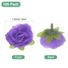 Unique Bargains Silk Plastic Small Faux Rose Artificial Flower Heads 1.2 inch - 3 of 4