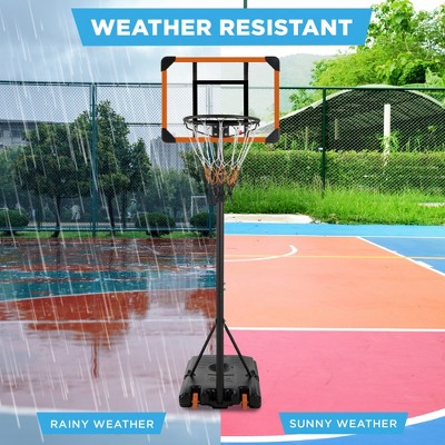 Adjustable Portable Kids Basketball Hoop with Orange and Black Backboard