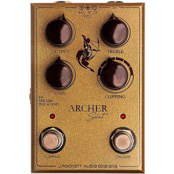 Rockett Pedals Archer Select Boost/Overdrive Effects Pedal Gold