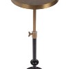 Kate and Laurel Engles Adjustable Embossed Metal Table and Plant Stand, 10x10x30, Gold and Black - 4 of 4