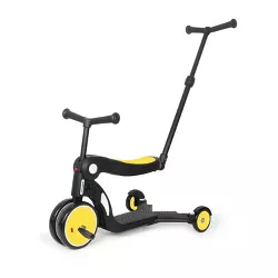 Beberoad Roadkid Plus 5 in 1 Multifunctional Scooter, Tricycle, and Balance Bike with Push Bar and Height Adjustment for Ages 2 to 6 Years