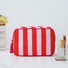 Anna-Kaci Women's Striped Cosmetic Bag with Tassel - Travel Makeup Organizer Lightweight Pouch - 2 of 4
