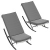 ODK 2 Piece Indoor Outdoor Rocking Chair, Patio Furniture Set with Cushion All Weather PE Wicker Rocking Chairs for Patio, Lawn, Balcony, Backyard - 2 of 4