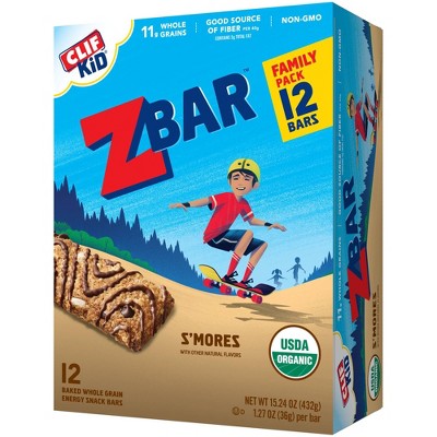 CLIF Kid ZBAR Organic S'Mores Snack Bars - 12ct