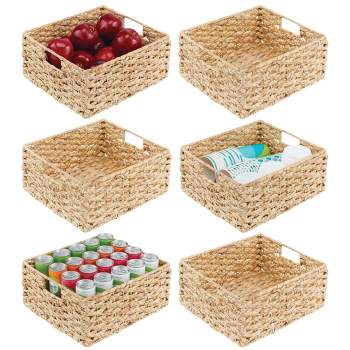 Mdesign Natural Woven Bathroom Storage Organizer Basket : Target