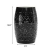12.25" Mosaic Tile Side Table with Iron Frame, Decorative End Table for Patio, Balcony, or Indoor Living Spaces-Maison Boucle - 4 of 4