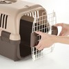 Richell Pet Travel Carrier Size Medium in Brown, Travel Carrier or Crate for Dogs and Cats up to 17.6 lbs - 4 of 4