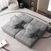4 PCS Modern Oversized Modular Sofa, DIY Combination Sofa with 2 Ottomans, Tufted Sofa with Chenille Fabric Pillows-Baofuwish - 3 of 4