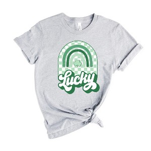 Simply Sage Market Women's Lucky Shamrock Rainbow Short Sleeve Graphic Tee - 1 of 3