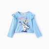 PATPAT Disney Frozen Toddler Girl 2pcs Naia? Olf Flutter Long-sleeve T-shirt with Skirt Set - 2 of 4