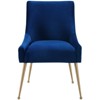 TOV Furniture Beatrix 19" Transitional Velvet Side Chair in Navy - 2 of 4