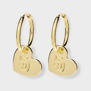 Bijoux Sport by Luv Aj MLB Gold Logo Heart Hoop Earrings - 1 of 3