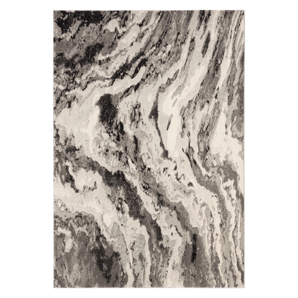 5'1inx7'6in Estelle Marble Loomed Accent Rug Ivory/Gray - Safavieh