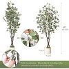 Artificial Eucalyptus Palm Tree for Indoor Outdoor Decor, Realistic Greenery with Adjustable Stems, Easy Assembly, Ideal for Home Office Balcony - 4 of 4