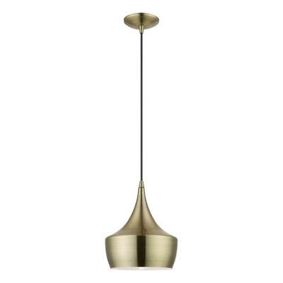 Livex Lighting Waldorf 1 - Light Pendant in  Antique Brass